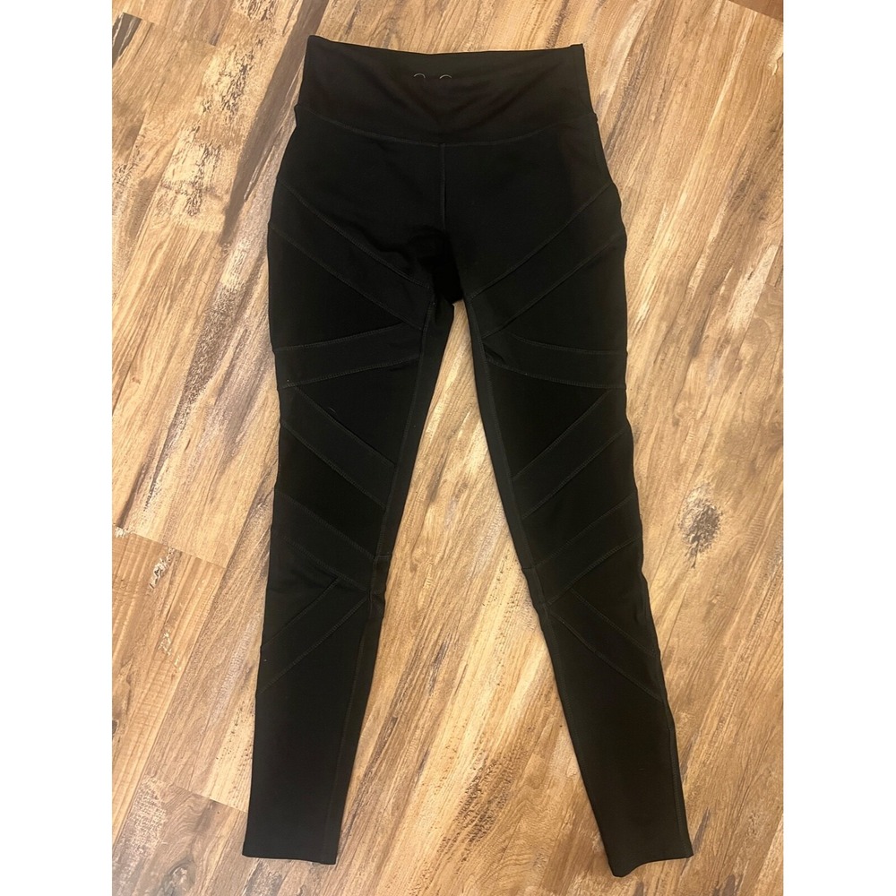 VGUC Jessica Simpson Black The Warmup Pants With Mesh Size Small S